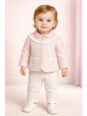 Almira Anne Bebek Bebek Kız Çocuk Yazlık Takım Bahar Renkli Çiçek Detaylı