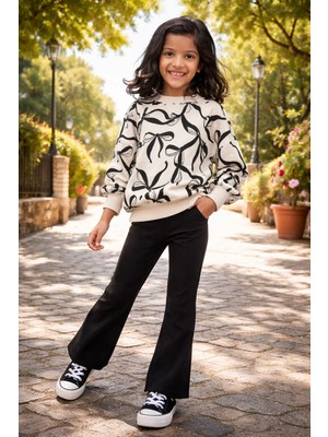 Almira Anne Bebek Mevsimlik Kız Çocuk Takım Siyah Renk ve Esnek Kumaş Özelliği ile