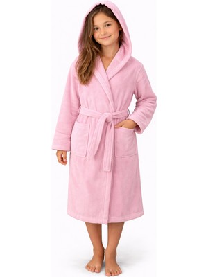 Emillie %100 Pamuk Ihracat Fazlası Kadife Çocuk Bornozu Unisex