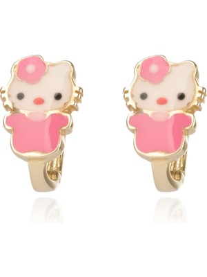 Berk Mücevherat 14 Ayar Altın Hello Kitty Figürlü Çocuk Küpe