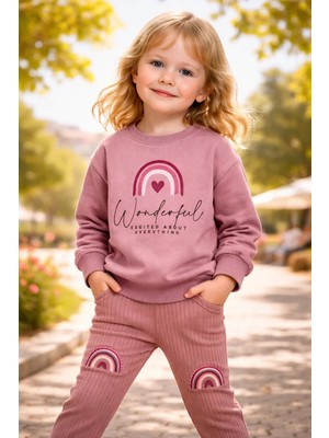 Almira Anne Bebek Kız Çocuk Giyim Takım Günlük Kullanım Rahat ve Şık