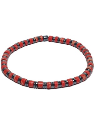 JTSS26BLK1755 Varasit Onyx Disk Doğaltaş Esnek 4 mm Janti Bileklik
