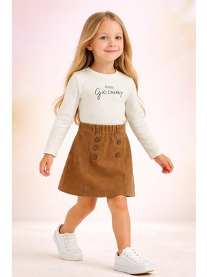 Almira Anne Bebek Kız Çocuk Pamuklu Takım Uzun Kollu Beli Lastikli Çocuk Giyim