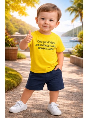 Almira Anne Bebek Bebek Yazlık Şort Takımı - Rahat ve Şık Erkek Bebek Giyim