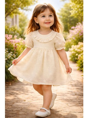 Almira Anne Bebek Kız Çocuk Kısa Kollu Fistolu Elbise ile Rahat ve Şık Günler