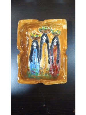 Es Dekor 9X12CM Küçük Küllük Seramik El Yapımı 1 Adet