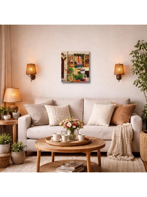 Dekoratif Bisiklet Temalı Kanvas Tablo 49X69 cm – Salon, Mutfak ve Yemek Odası Duvar Dekoru