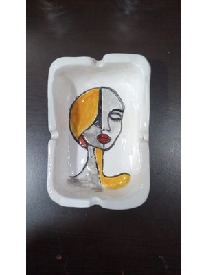 Es Dekor 9X13CM Küçük Küllük Seramik El Yapımı 1 Adet