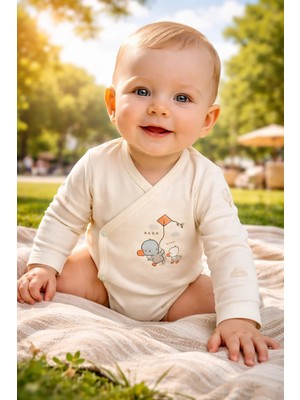 Almira Anne Bebek Bebek Erkek Uzun Kollu Zıbın Günlük Rahatlık ve Kolay Giyim