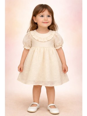 Almira Anne Bebek Kız Çocuk Kısa Kollu Elbise Modelleri ve Fistolu Tasarımlar