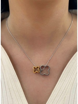 Taqı M Jewelry Taqi M Jewelry Yonca Detay Çelik Kolye