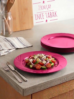 Ta-Fu Global 12 Adet Mika Plastik Tabak