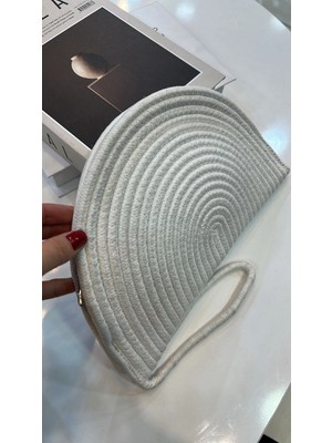 Akça Shoes Beyaz Hasır Çanta