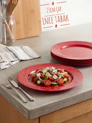 Ta-Fu Global 12 Adet Mika Plastik Tabak