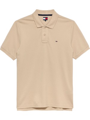 Tommy Hilfiger Tjm Reg Ess Polo Ext Erkek Bej T-Shirt - DM0DM22711