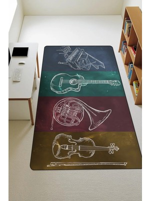 Dolce Mariee Modern Dijital Baskı Kaymaz Taban Çocuk ve Genç Odası Halısı H0260