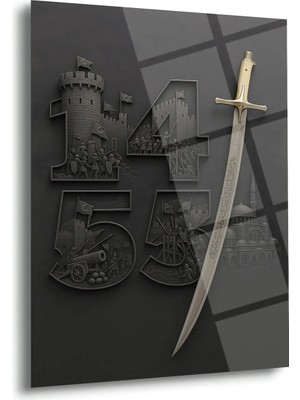 Shiny Art 1453 Istanbul’un Fethi Fatih Sultan Mehmet Temalı Cam Tablo – ISL223