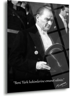 Shiny Art Atatürk Türk Hekimleri Sözü Cam Tablo – ATA274