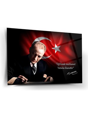 Shiny Art Atatürk Eğitim Sözü Cam Tablo – ATA263