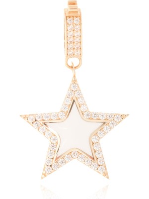 Berk Mücevherat 14 Ayar Altın Taşlı Mineli Yıldız Kolye Ucu