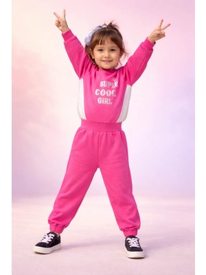 Almira Anne Bebek Çocuklar Için Pembe Sweat Takım | Kız Çocuk Giyim