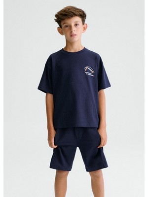 Mayoral Erkek Çocuk T-Shirt Şort Takım Lacivert - 06689