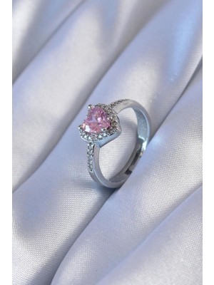 C&On Design Gümüş Renk Zirkon Taşlı Pirinç Ciddi Ilişki Yüzüğü