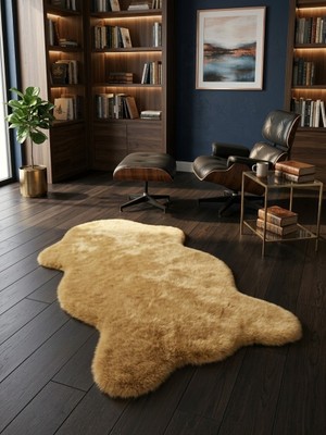 Soft Halı Kaliteli Kahverengi Yumuşak Post Peluş