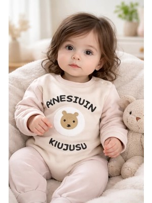 Almira Anne Bebek Bebek Kız Tulumleri Krem Renkli ve Rahat Beden Seçenekleri ile