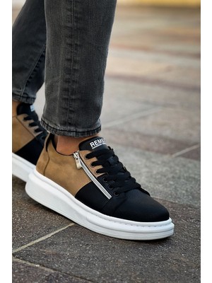 Chekich RS601 - Lüx Süet Erkek Ayakkabı Sıyah/vızon