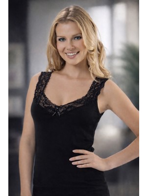 Hmd Kadın Dantelli Askılı Pamuk Atlet – Rahat Iç Giyim