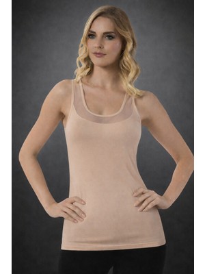 Hmd Kadın Beyaz Pamuklu Likralı Atlet – Nefes Alabilir Rahat Günlük Kullanım