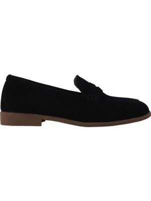 Hobby Süet Hakiki Deri Penny Loafer Kadın Babet | MB262150S