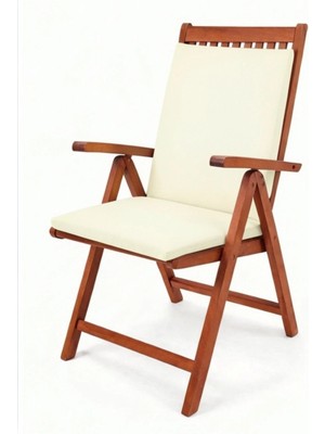 Gullfoss Krem Bahçe Balkon Salon Sandalye Minderi (Arkalıklı)