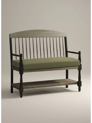 Gullfoss Yeşil Iç ve Dış Mekan Güneşe Dayanımlı Bank Minderi 100-45-8 cm Sandalye Minderi