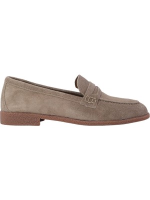 Hobby Süet Hakiki Deri Penny Loafer Kadın Babet | MB262150S
