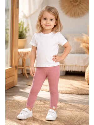 Almira Anne Bebek Esnek Fuşya Bebek Tayt 12-24 Ay Bel Lastikli Konforlu Ipucu