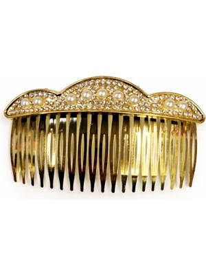 Vipfoni Incili Tarak Topuz Tokası Gelin Saç Tasarım Aksesuarı 2 Adet