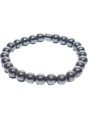 JTSS26BLK1742 Hematit Doğaltaş Janti Bileklik