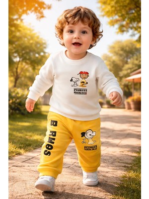 Almira Anne Bebek Kışlık Bebek Takım Erkek Çocuk Pamuklu Sarı Renkli Çocuk Giyim