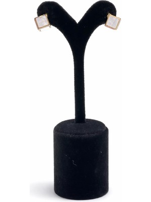 Pangu Lak Kaplama Akrilik Detaylı Küp Formlu Bijuteri Küpe