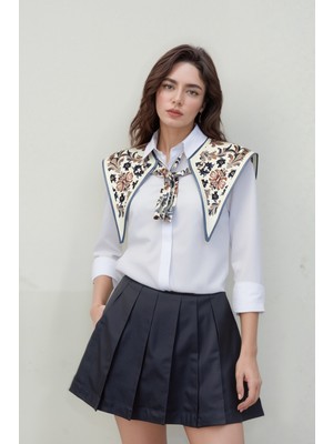 Walkenzo Floral Vine Sarmaşık Desenli Kadın Omuz Şalı |yakalık Fular