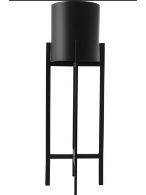 Özbience Şık Metal Kovalı Ayaklı Saksılık 76 cm Orta Boy