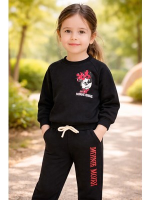 Almira Anne Bebek Kız Çocuk Mickey Mouse Baskılı Eşofman Takımı