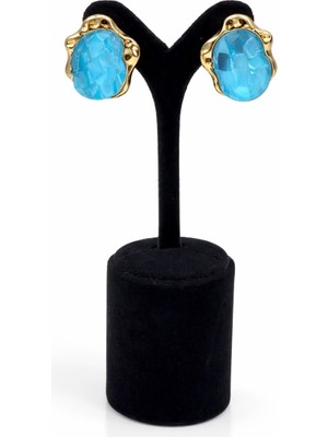 Pangu Organik Çerçeveli Oval Lak Kaplama Akrilik Küpe