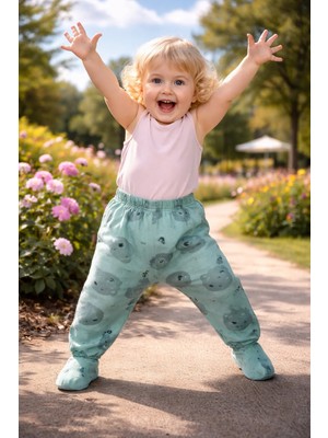 Almira Anne Bebek Bebek Erkek Için Patikli Tek Alt - Renkli ve Rahat Beden Seçenekleri