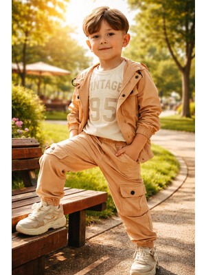 Almira Anne Bebek Kız Çocuk Giyim Seti Gül Kurusu Renkli 3-10 Yaş Bedenler