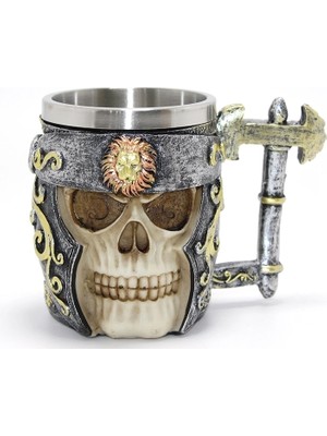 Marsilyan Şövalye Tasarım Içi Paslanmaz Çelik Kupa Bardak ALK4366