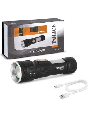 Marsilyan Police PS-357 Şarjlı Şarjlı El Feneri