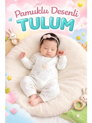 Almira Anne Bebek Yenidoğan ve Bebekler Için Yeşil Pamuklu Uzun Kollu Tulum